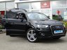 USED 2013 63 AUDI Q3 2.0 TFSI QUATTRO S LINE 5d 208 BHP Finished in PHANTOM BLACK PEARL with FULL HEATED LEATHER SEATS. This Audi Q3 is a upmarket, premium, compact SUV. It offers plenty of space, Great fun to drive and lots of high tech features. All at a very affordable price. Specification includes, Park Sensors, Reversing Camera, Blue Tooth, LED Run Lights, Keyless Start, Cruise and SAT NAV. Aberdeen Audi Dealer Serviced at 13307 miles, 18963 miles, 24790 miles, 26928 miles (inc Haldex oil change), 37115 miles, 46962 miles and at 52034 miles.