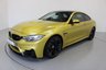 USED 2014 64 BMW M4 3.0 M4 2d AUTO 426 BHP-FINISHED IN AUSTIN YELLOW-RUNNING IN SERVICE COMPLETE, AT 1140 MILES-HEAD UP DISPLAY-HEATED BLACK MERINO LEATHER-19