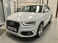 USED 2014 64 AUDI Q3 2.0 TDI QUATTRO S LINE PLUS 5d 140 BHP Stunning Extras, Glacier White