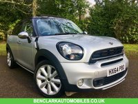 USED 2014 64 MINI COUNTRYMAN 1.6 COOPER S ALL4 5d AUTO 184 BHP SATNAV/ PAN ROOF/FULL LEATHER/HEATED SEATS/CHILLI AND MEDIA PACK/REAR PARK SENSORS//RUNFLATS//FULL MINI HISTORY GREAT SPECIFICATION//MINI BIKE RACK SYSTEM(RACK NOT INCLUDED) //LAST SERVICED @36,000 MILES//FULL BLACK HEATED LOUNGE LEATHER SEATS//SAT NAV//PANORAMIC SUNROOF