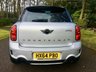 USED 2014 64 MINI COUNTRYMAN 1.6 COOPER S ALL4 5d AUTO 184 BHP SATNAV/ PAN ROOF/FULL LEATHER/HEATED SEATS/CHILLI AND MEDIA PACK/REAR PARK SENSORS//RUNFLATS//FULL MINI HISTORY GREAT SPECIFICATION//MINI BIKE RACK SYSTEM(RACK NOT INCLUDED) //LAST SERVICED @36,000 MILES//FULL BLACK HEATED LOUNGE LEATHER SEATS//SAT NAV//PANORAMIC SUNROOF