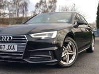 USED 2017 67 AUDI A4 2.0 TDI QUATTRO S LINE 4d 188 BHP 4X4 QUATTRO S LINE+APPLE CAR PLAY