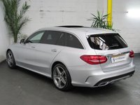 USED 2015 64 MERCEDES-BENZ C CLASS 2.1 C220 BLUETEC AMG LINE PREMIUM 5d 170 BHP SAT NAV PANORAMIC SUNROOF LEATHER INTERIOR