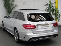USED 2015 64 MERCEDES-BENZ C CLASS 2.1 C220 BLUETEC AMG LINE PREMIUM 5d 170 BHP SAT NAV PANORAMIC SUNROOF LEATHER INTERIOR