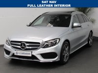 USED 2015 64 MERCEDES-BENZ C CLASS 2.1 C220 BLUETEC AMG LINE PREMIUM 5d 170 BHP SAT NAV PANORAMIC SUNROOF LEATHER INTERIOR