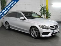 USED 2015 64 MERCEDES-BENZ C CLASS 2.1 C220 BLUETEC AMG LINE PREMIUM 5d 170 BHP SAT NAV PANORAMIC SUNROOF LEATHER INTERIOR