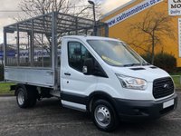 USED 2014 14 FORD TRANSIT 350TDCi 125 L2 CAGED TIPPER REFUGE BODY DRW 