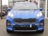 USED 2019 19 KIA SPORTAGE 1.6 GT-LINE ISG 5d 175 BHP Finished in BLUE FLAME METALLIC with Full LEATHER trim.This new Sportage is one of the best SUV's on the market. It offers striking looks and spacious interior.  Features include Sat Nav, 19-inch alloys, tinted windows, rain-sensing wipers, LED headlights, keyless start, leather upholstery, heated front and rear seats, 8-inch touchscreen infotainment system with built-in smartphone mirroring, upgraded JBL stereo, cruise control, lane-keeping assist and rear parking sensors.