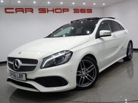 USED 2017 66 MERCEDES-BENZ A-CLASS 2.1 A200 D (134 BHP) AMG LINE (PREMIUM PLUS) 5DR..NAV..PANORAMIC SUNROOF..E/M/HEATED LEATHERS..CRUISE..R/CAMERA..XENONS..LEDS..KEYLESS GO PAN S/ROOF+LEDS+PARK+R/CAM+TINTS+LEATHER+NAV+CRUISE