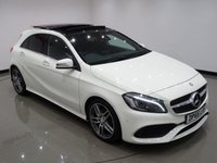 USED 2017 66 MERCEDES-BENZ A-CLASS 2.1 A200 D (134 BHP) AMG LINE (PREMIUM PLUS) 5DR..NAV..PANORAMIC SUNROOF..E/M/HEATED LEATHERS..CRUISE..R/CAMERA..XENONS..LEDS..KEYLESS GO PAN S/ROOF+LEDS+PARK+R/CAM+TINTS+LEATHER+NAV+CRUISE