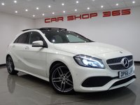 USED 2017 66 MERCEDES-BENZ A-CLASS 2.1 A200 D (134 BHP) AMG LINE (PREMIUM PLUS) 5DR..NAV..PANORAMIC SUNROOF..E/M/HEATED LEATHERS..CRUISE..R/CAMERA..XENONS..LEDS..KEYLESS GO PAN S/ROOF+LEDS+PARK+R/CAM+TINTS+LEATHER+NAV+CRUISE
