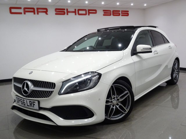 2017 66 Mercedes-Benz A-Class 2.1 A200 D (134 BHP) AMG LINE (PREMIUM PLUS) 5DR..NAV..PANORAMIC SUNROOF..E/M/HEATED LEATHERS..CRUISE..R/CAMERA..XENONS..LEDS..KEYLESS GO