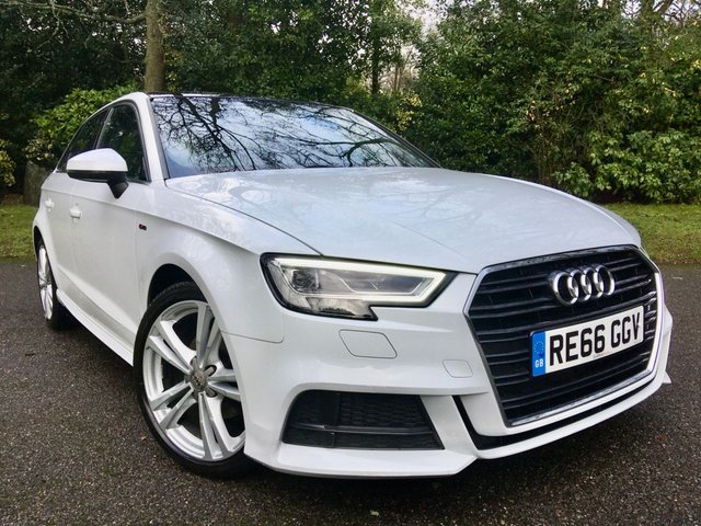 2016 66 Audi A3 1.4 TFSI S LINE 5d AUTO 148 BHP PANORAMIC SUNROOF/30 POUND Annual Road Tax /AUDI HISTORY/ULEZ Compliant\\SAT NAV\\HEATED FRONT SEATS