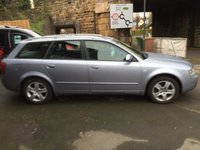 USED 2004 04 AUDI A4 1.9 AVANT TDI SE 5d 99 BHP - This 5 Door, Manual, Diesel, Estate is in Fair Condition For Its Age. MOT till Nov 2021, Some Service History, 180000 Miles. Comes with Cruise Control, Electric Windows and Climate Control.