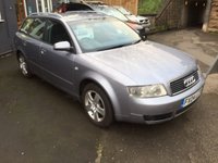 USED 2004 04 AUDI A4 1.9 AVANT TDI SE 5d 99 BHP - This 5 Door, Manual, Diesel, Estate is in Fair Condition For Its Age. MOT till Nov 2021, Some Service History, 180000 Miles. Comes with Cruise Control, Electric Windows and Climate Control.