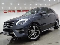USED 2014 64 MERCEDES-BENZ M-CLASS 3.0 V6 ML350 BLUETEC (258 BHP) AMG LINE (PREMIUM) 4MATIC AUTO ( EURO 6 ) S/S 5DR + NAV + PANORAMIC E/SUNROOF + E/M/HEATED LEATHERS + CRUISE + XENONS..LEDS + R/CAMERA + F-R PARK + PRIVACY + POWER BOOT + E/TOWBAR 21S+PANROOF+XENON+R/CAM+PARK+EHM LEATHER+NAV+CRUISE