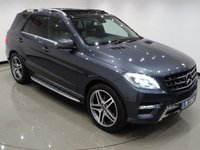 USED 2014 64 MERCEDES-BENZ M-CLASS 3.0 V6 ML350 BLUETEC (258 BHP) AMG LINE (PREMIUM) 4MATIC AUTO ( EURO 6 ) S/S 5DR + NAV + PANORAMIC E/SUNROOF + E/M/HEATED LEATHERS + CRUISE + XENONS..LEDS + R/CAMERA + F-R PARK + PRIVACY + POWER BOOT + E/TOWBAR 21S+PANROOF+XENON+R/CAM+PARK+EHM LEATHER+NAV+CRUISE