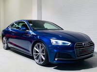 USED 2017 17 AUDI A5 2.0 TFSI S LINE 2d 188 BHP Scuba Blue, 20in RS Style Wheels, LED Headlights