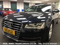USED 2014 14 AUDI A8 3.0 TDI QUATTRO SPORT EXECUTIVE 4d 254 BHP FREE UK DELIVERY*VIDEO AVAILABLE* FINANCE ARRANGED* PART EX*HPI CLEAR