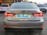 USED 2014 14 LEXUS IS 2.5 300H LUXURY 4d 220 BHP Finished in SONIC TITANIUM SILVER METALLIC with FULL LEATHER CLIMATE SEATS. This third generation Lexus has comfortable seats, a steering wheel with a sporty feel, and a cockpit that wraps around you. The engine and electric motor combine to provide 220bhp and return an economical 64.2 average MPG. Features include, Sat Nav, Rear View Camera, DAB radio, B/Tooth, Leather seats and much more. Dealer serviced at 3348 miles, 6788 miles, 10127 miles, 12928 miles, 15697 miles and at 17652 miles.