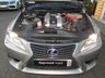USED 2014 14 LEXUS IS 2.5 300H LUXURY 4d 220 BHP Finished in SONIC TITANIUM SILVER METALLIC with FULL LEATHER CLIMATE SEATS. This third generation Lexus has comfortable seats, a steering wheel with a sporty feel, and a cockpit that wraps around you. The engine and electric motor combine to provide 220bhp and return an economical 64.2 average MPG. Features include, Sat Nav, Rear View Camera, DAB radio, B/Tooth, Leather seats and much more. Dealer serviced at 3348 miles, 6788 miles, 10127 miles, 12928 miles, 15697 miles and at 17652 miles.