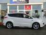 USED 2015 65 FORD KUGA 2.0 TITANIUM X SPORT TDCI 5d 148 BHP Finished in FROZEN WHITE METALLIC with contrasting HEATED LEATHER TRIM. This Kuga is a great choice if you like driving. It's one of the most enjoyable, practical and fun family SUV's around. Features include PAN ROOF, Sat Nav, DAB, Rear View Camera, Side Steps, Electric Power Boot, Heated Full Leather, Auto Parking, Cruise Control, 19" Alloys, B/Tooth and much more. Ford Dealer serviced at 8529 miles, 16955 miles, 37643 miles and on arrival at 45089 miles.