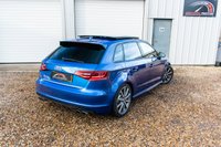 USED 2015 15 AUDI A3 2.0 S3 SPORTBACK QUATTRO 5d 296 BHP STAGE 1 MRC+SEPANG BLUE+KEYLESS