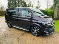USED 2016 16 VOLKSWAGEN TRANSPORTER 2.0 T30 TDI KOMBI HIGHLINE BMT 148 BHP 1 Owner, F/VW/S/H, Blackberry in Colour