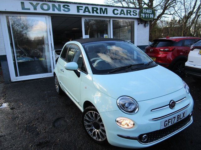 2017 17 Fiat 500c 1.2 CONVERTIBLE LOUNGE 3d 69 BHP NEW SHAPE *7