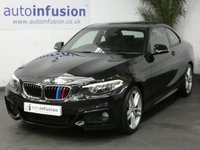 USED 2014 14 BMW 2 SERIES 2.0 218D M SPORT 2d 141 BHP &pound;30 ROAD TAX PROFESIONAL NAV 2 OWNERS FSH