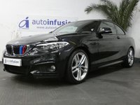 USED 2014 14 BMW 2 SERIES 2.0 218D M SPORT 2d 141 BHP &pound;30 ROAD TAX PROFESIONAL NAV 2 OWNERS FSH