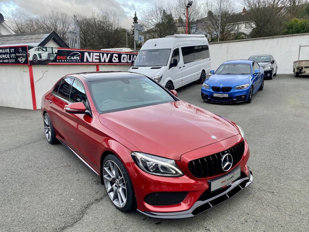 USED 2017 17 MERCEDES-BENZ C CLASS 2.1 C 250 D AMG LINE PREMIUM 4d 204 BHP FULL PANORAMIC GLASS SUNROOF