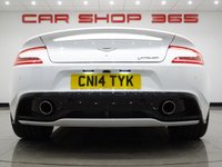 USED 2014 14 ASTON MARTIN VANQUISH 5.9 V12 (565 BHP) TOUCHTRONIC AUTO (2+2)  COUPE 2DR..CARBON..STRATUS WHITE METALLIC..BANG AND OLUFSEN..E/M/HEATED LEATHERS..RED STITCH..R/CAMERA..CERAMIC BRAKES STRATUS WHITE+CARBON+R/CAM+NAV+BANG & OLUFSEN