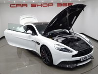 USED 2014 14 ASTON MARTIN VANQUISH 5.9 V12 (565 BHP) TOUCHTRONIC AUTO (2+2)  COUPE 2DR..CARBON..STRATUS WHITE METALLIC..BANG AND OLUFSEN..E/M/HEATED LEATHERS..RED STITCH..R/CAMERA..CERAMIC BRAKES STRATUS WHITE+CARBON+R/CAM+NAV+BANG & OLUFSEN