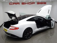 USED 2014 14 ASTON MARTIN VANQUISH 5.9 V12 (565 BHP) TOUCHTRONIC AUTO (2+2)  COUPE 2DR..CARBON..STRATUS WHITE METALLIC..BANG AND OLUFSEN..E/M/HEATED LEATHERS..RED STITCH..R/CAMERA..CERAMIC BRAKES STRATUS WHITE+CARBON+R/CAM+NAV+BANG & OLUFSEN