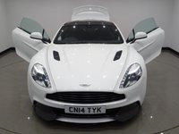 USED 2014 14 ASTON MARTIN VANQUISH 5.9 V12 (565 BHP) TOUCHTRONIC AUTO (2+2)  COUPE 2DR..CARBON..STRATUS WHITE METALLIC..BANG AND OLUFSEN..E/M/HEATED LEATHERS..RED STITCH..R/CAMERA..CERAMIC BRAKES STRATUS WHITE+CARBON+R/CAM+NAV+BANG & OLUFSEN
