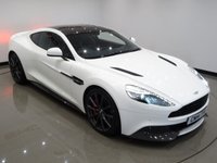 USED 2014 14 ASTON MARTIN VANQUISH 5.9 V12 (565 BHP) TOUCHTRONIC AUTO (2+2)  COUPE 2DR..CARBON..STRATUS WHITE METALLIC..BANG AND OLUFSEN..E/M/HEATED LEATHERS..RED STITCH..R/CAMERA..CERAMIC BRAKES STRATUS WHITE+CARBON+R/CAM+NAV+BANG & OLUFSEN