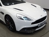 USED 2014 14 ASTON MARTIN VANQUISH 5.9 V12 (565 BHP) TOUCHTRONIC AUTO (2+2)  COUPE 2DR..CARBON..STRATUS WHITE METALLIC..BANG AND OLUFSEN..E/M/HEATED LEATHERS..RED STITCH..R/CAMERA..CERAMIC BRAKES STRATUS WHITE+CARBON+R/CAM+NAV+BANG & OLUFSEN