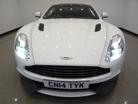USED 2014 14 ASTON MARTIN VANQUISH 5.9 V12 (565 BHP) TOUCHTRONIC AUTO (2+2)  COUPE 2DR..CARBON..STRATUS WHITE METALLIC..BANG AND OLUFSEN..E/M/HEATED LEATHERS..RED STITCH..R/CAMERA..CERAMIC BRAKES STRATUS WHITE+CARBON+R/CAM+NAV+BANG & OLUFSEN