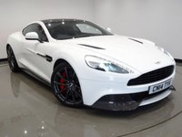 USED 2014 14 ASTON MARTIN VANQUISH 5.9 V12 (565 BHP) TOUCHTRONIC AUTO (2+2)  COUPE 2DR..CARBON..STRATUS WHITE METALLIC..BANG AND OLUFSEN..E/M/HEATED LEATHERS..RED STITCH..R/CAMERA..CERAMIC BRAKES STRATUS WHITE+CARBON+R/CAM+NAV+BANG & OLUFSEN