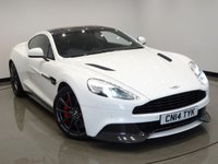 USED 2014 14 ASTON MARTIN VANQUISH 5.9 V12 (565 BHP) TOUCHTRONIC AUTO (2+2)  COUPE 2DR..CARBON..STRATUS WHITE METALLIC..BANG AND OLUFSEN..E/M/HEATED LEATHERS..RED STITCH..R/CAMERA..CERAMIC BRAKES STRATUS WHITE+CARBON+R/CAM+NAV+BANG & OLUFSEN