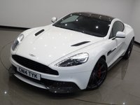 USED 2014 14 ASTON MARTIN VANQUISH 5.9 V12 (565 BHP) TOUCHTRONIC AUTO (2+2)  COUPE 2DR..CARBON..STRATUS WHITE METALLIC..BANG AND OLUFSEN..E/M/HEATED LEATHERS..RED STITCH..R/CAMERA..CERAMIC BRAKES STRATUS WHITE+CARBON+R/CAM+NAV+BANG & OLUFSEN