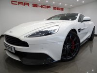 USED 2014 14 ASTON MARTIN VANQUISH 5.9 V12 (565 BHP) TOUCHTRONIC AUTO (2+2)  COUPE 2DR..CARBON..STRATUS WHITE METALLIC..BANG AND OLUFSEN..E/M/HEATED LEATHERS..RED STITCH..R/CAMERA..CERAMIC BRAKES STRATUS WHITE+CARBON+R/CAM+NAV+BANG & OLUFSEN