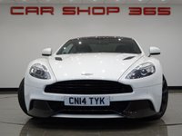 USED 2014 14 ASTON MARTIN VANQUISH 5.9 V12 (565 BHP) TOUCHTRONIC AUTO (2+2)  COUPE 2DR..CARBON..STRATUS WHITE METALLIC..BANG AND OLUFSEN..E/M/HEATED LEATHERS..RED STITCH..R/CAMERA..CERAMIC BRAKES STRATUS WHITE+CARBON+R/CAM+NAV+BANG & OLUFSEN