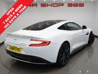 USED 2014 14 ASTON MARTIN VANQUISH 5.9 V12 (565 BHP) TOUCHTRONIC AUTO (2+2)  COUPE 2DR..CARBON..STRATUS WHITE METALLIC..BANG AND OLUFSEN..E/M/HEATED LEATHERS..RED STITCH..R/CAMERA..CERAMIC BRAKES STRATUS WHITE+CARBON+R/CAM+NAV+BANG & OLUFSEN