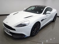 USED 2014 14 ASTON MARTIN VANQUISH 5.9 V12 (565 BHP) TOUCHTRONIC AUTO (2+2)  COUPE 2DR..CARBON..STRATUS WHITE METALLIC..BANG AND OLUFSEN..E/M/HEATED LEATHERS..RED STITCH..R/CAMERA..CERAMIC BRAKES STRATUS WHITE+CARBON+R/CAM+NAV+BANG & OLUFSEN
