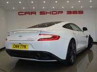 USED 2014 14 ASTON MARTIN VANQUISH 5.9 V12 (565 BHP) TOUCHTRONIC AUTO (2+2)  COUPE 2DR..CARBON..STRATUS WHITE METALLIC..BANG AND OLUFSEN..E/M/HEATED LEATHERS..RED STITCH..R/CAMERA..CERAMIC BRAKES STRATUS WHITE+CARBON+R/CAM+NAV+BANG & OLUFSEN