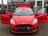 USED 2020 20 FORD FIESTA 1.5 ST-3 5d 198 BHP Finished in RACE RED  with contrasting EBONY SPORTS  LEATHER interior trim. It is impossible to ignore that this is one seriously fun car. If you are after some old-school hot hatch fun, the ST is hard to beat. Punching out just under 200 BHP faster than the old model. Features include SAT NAV, Cruise Control, Climate, Heated Seats, DAB, B/Tooth, LED day Lights, 2 Keys and much more. This Fiesta is a small car that you can really enjoy driving.