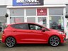USED 2020 20 FORD FIESTA 1.5 ST-3 5d 198 BHP Finished in RACE RED  with contrasting EBONY SPORTS  LEATHER interior trim. It is impossible to ignore that this is one seriously fun car. If you are after some old-school hot hatch fun, the ST is hard to beat. Punching out just under 200 BHP faster than the old model. Features include SAT NAV, Cruise Control, Climate, Heated Seats, DAB, B/Tooth, LED day Lights, 2 Keys and much more. This Fiesta is a small car that you can really enjoy driving.