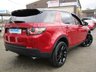 USED 2016 16 LAND ROVER DISCOVERY SPORT 2.0 TD4 HSE BLACK 5d 180 BHP Finished in FIRENZE RED MET with contrasting EBONY HEATED LEATHER SEATS. This Discovery Sport is practical, incredible off road and a comfy SUV that has 7 Seats that will swallow your family and luggage. FEATURES include Panoramic Glass Roof, Electric Rear Boot, Climate, Heated Leather Seats, Sat Nav, 20" ALLOYS, Reversing Camera, Park sensors and much more. Dealer serviced at 19745 miles and on arrival at 41789 miles. 12 Months MOT.